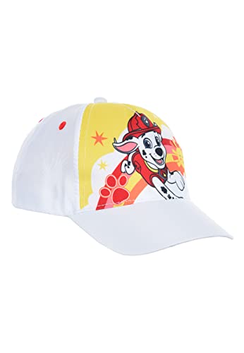 Paw Patrol Marshall Baseball-Cap Mütze Kappe Sommer-Hut, Farbe:Weiß, Größe:54 von Sun City