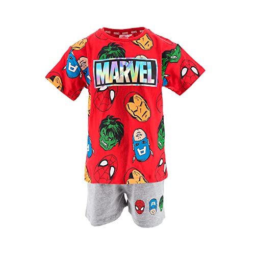 SUN CITY Avengers Sommer-Set, Marvel, T-Shirt und Shorts, aus Baumwolle, rot, 6 Jahre von Sun City