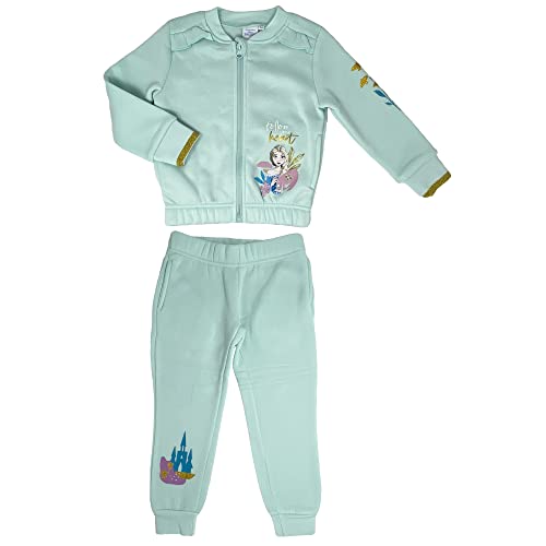 SUN CITY Frozen II, Disney, Elsa und Anna, Sweatshirt mit Reißverschluss und Hose, für Mädchen, turchese, 4 Jahre von SUN CITY