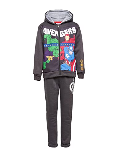 SUN CITY Marvel Avengers Spiderman - Kinder - Sportanzug Jogging Sweatshirt - Herbst Winter, 1299 Avengers Grau, 4 Jahre von Sun City