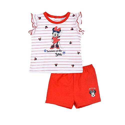 SUN CITY Sommer-Set Minnie Mouse Short und T-Shirt Neugeborene Mädchen 6/24 Monate Zusammensetzung: 100% Baumwolle von Sun City