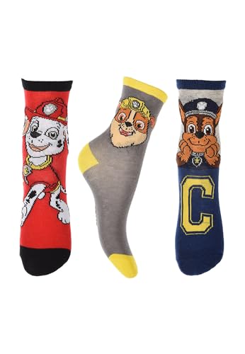 Socken 3 Paar Strümpfe Paket Paw Patrol Kinder Jungen, Größe:23/26 von Sun City