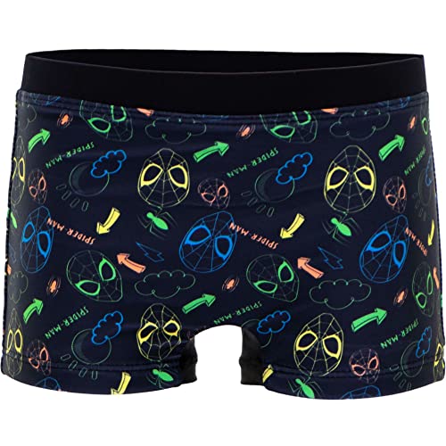 Spiderman Jungen Badehose Badeshorts Schwimmhose, Fast trocken Badeboxer Kinder schwarz-4 Jahre von Sun City