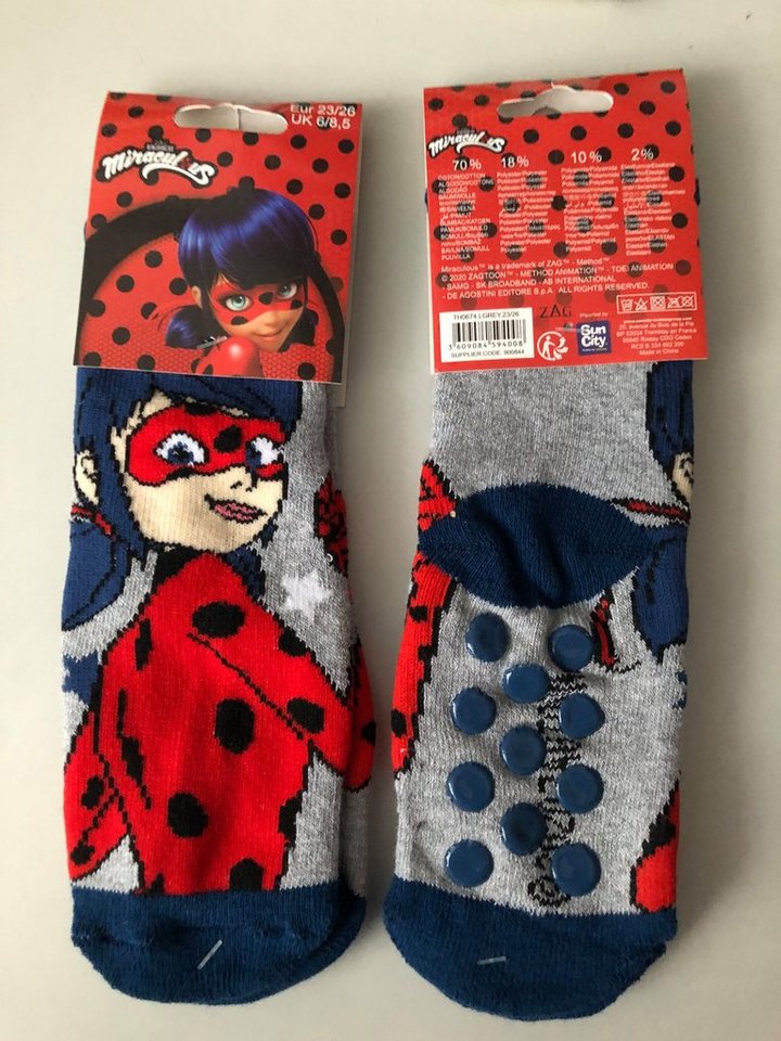 Sun City ABS-Socken Ladybug Miraculos Antirutsch Stoppersocken Rutschfeste Kinder Socken (1-Paar) von Sun City