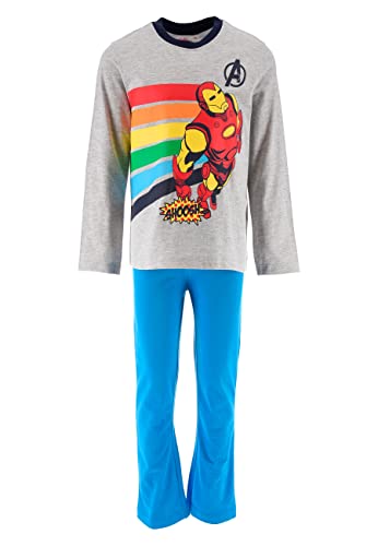 Sun City Avengers Ironman Kinder Jungen Pyjama Schlafanzug, Farbe:Grau, Größe Kids:116 von Sun City