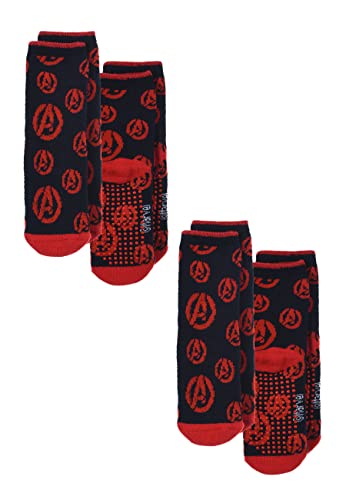 Sun City Avengers Kinder Jungen Socken 2 Paar Set Gumminoppen Stopper-Socken Strümpfe, Größe:27/30 von Sun City