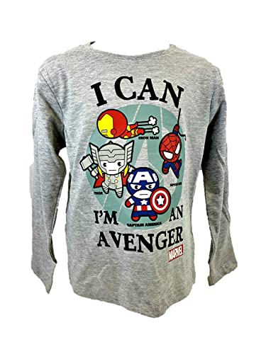 Sun City Avengers Marvel Langarm T-Shirt Pullover (HU1293) Gr. 128 grau von Sun City