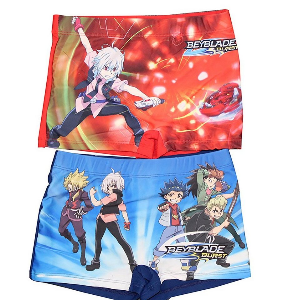 Sun City Badehose Beyblade Burst 2er Set Badeshorts Rot und Blau Größe 94 2-3 Jahre von Sun City