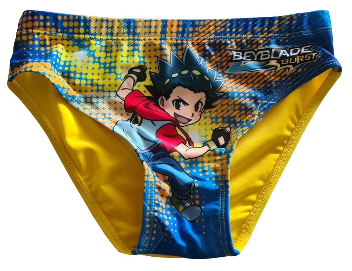 Sun City Badehose Beyblade Burst Badehose Badeslip mit Valt Aoi Anime für Kinder Gelb Gr (Beyblade Burst Badehose Badeslip mit Valt Aoi Anime für Kinder Gelb Größe 104, Beyblade Burst Badehose Badeslip) von Sun City