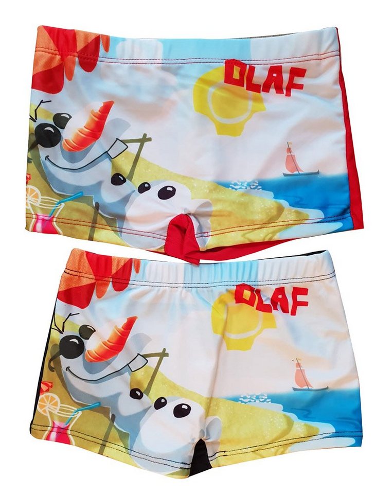 Sun City Badehose Frozen Olaf am Strand Bade-Shorts 2er Set Blau / Rot 3 Jahre Größe 98 von Sun City