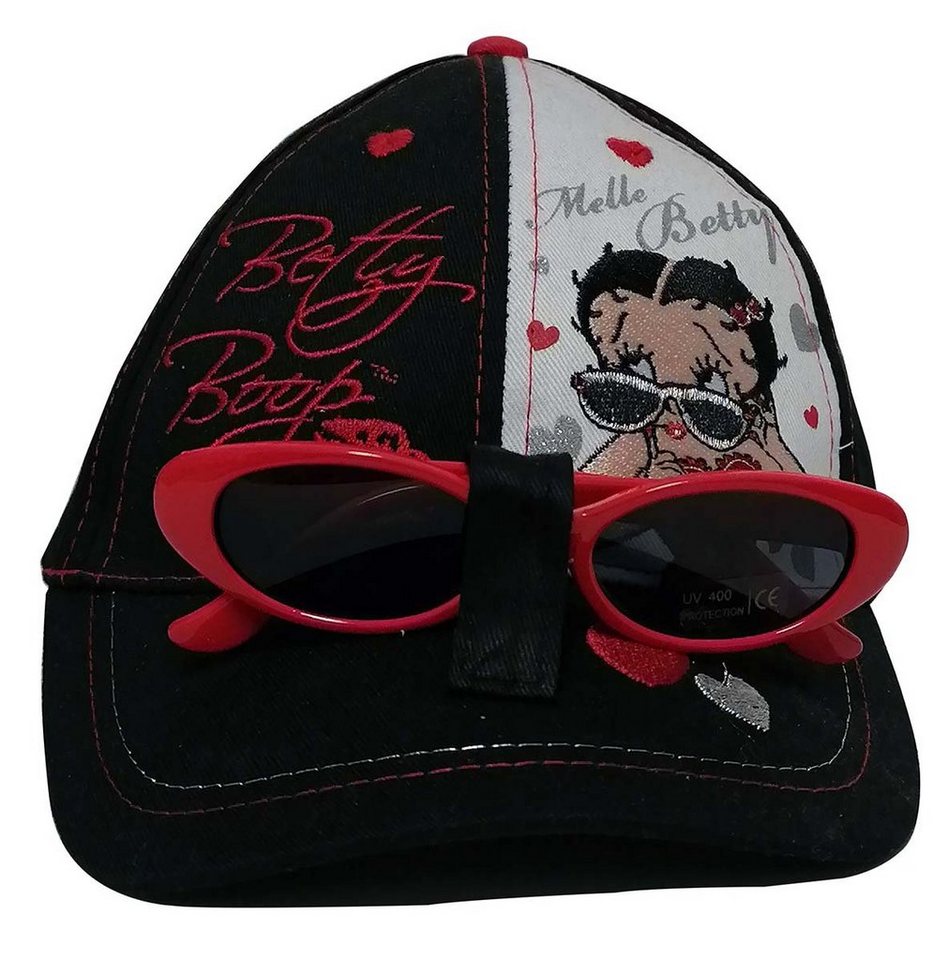 Sun City Baskenmütze Betty Boop Mütze Kappe Basecap mit Herzchen inkl. (Betty Boop Mütze Kappe Basecap mit Herzchen) von Sun City