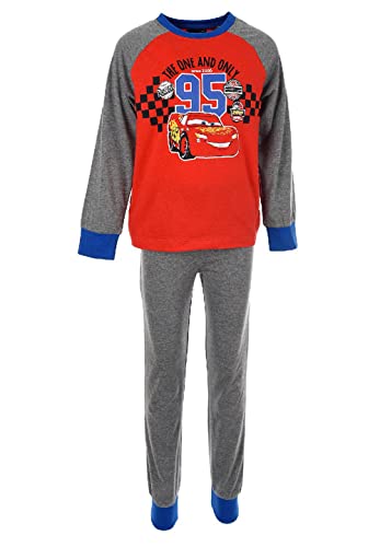 Sun City Cars Kinder Pyjama Jungen Schlafanzug Langarm (Rot, 98) von Sun City