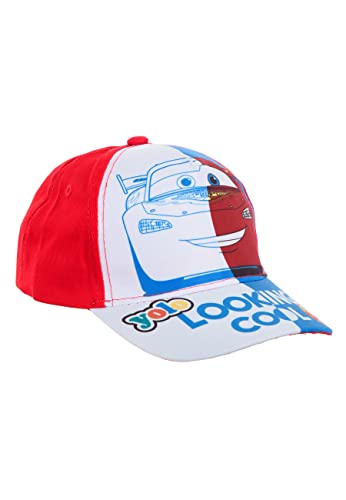 Sun City Cars Lightning McQueen Kinder Kappe Jungen Baseball-Cap Mütze Sommer-Hut, Farbe:Rot, Größe:54 von Sun City