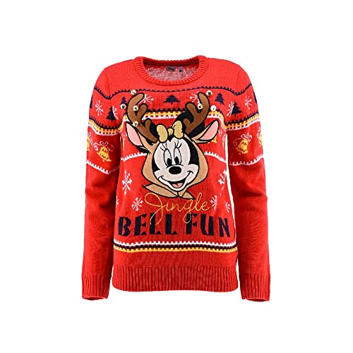 SUN CITY Damen Disney Collection Noel Pullover, Rouge, L von SUN CITY