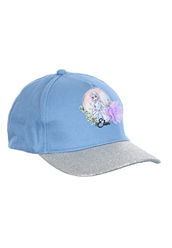 Sun City Frozen - Die Eiskönigin Anna & ELSA Kinder Kappe Mädchen Baseball-Cap Mütze, Farbe:Hell-Blau, Größe:54 von Sun City