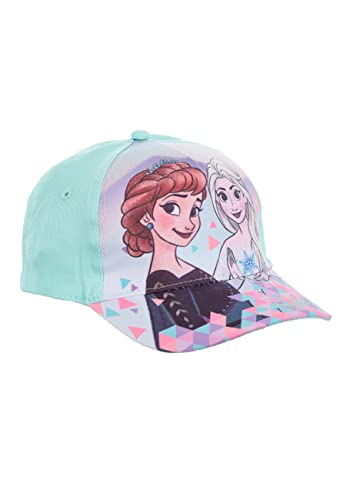 Sun City Frozen - Die Eiskönigin Anna & ELSA Kinder Kappe Mädchen Baseball-Cap Mütze, Farbe:Türkis, Größe:52 von Sun City