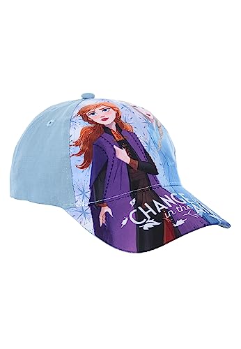 Sun City Frozen - Die Eiskönigin Anna & ELSA Kinder Kappe Mädchen Baseball-Cap Mütze (as3, Numeric, Numeric_52, Hellblau) von Sun City