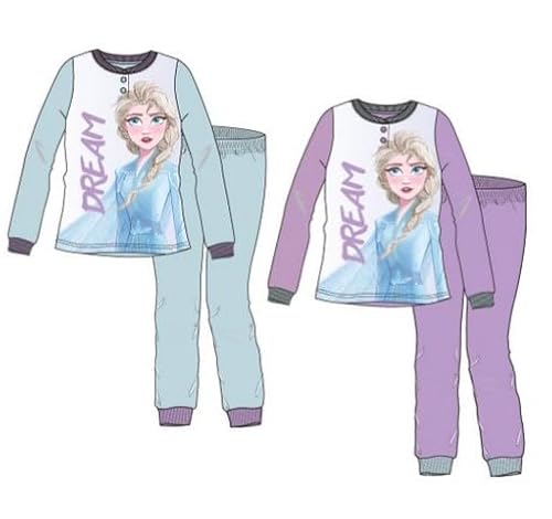 Sun City Frozen - Die Eiskönigin ELSA und Anna Mädchen Kinder Schlafanzug Nachtwäsche Lange Ärmel Geschenk Dream Purple-4 Jahre von Sun City