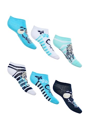 Sun City Frozen - Die Eiskönigin Elsa Kinder Mädchen Sneaker Socken 6 Paar Strümpfe Paket, Größe:27/30 von Sun City