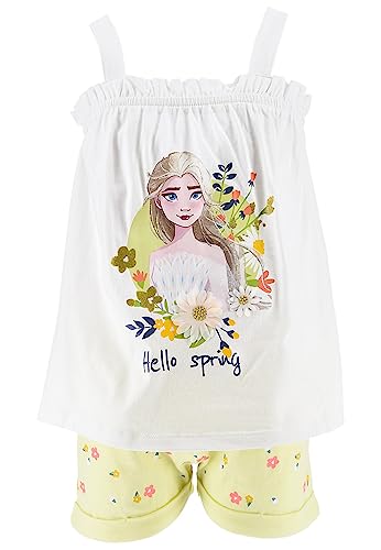 Sun City Frozen - Die Eiskönigin Elsa Mädchen Shirt und Short kurze Hose Sommer-Set (116) von Sun City