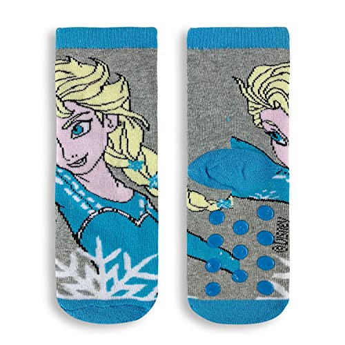 Sun-City Frozen - Die Eiskönigin Kinder Mädchen Socken 2 Paar Gumminoppen Stopper-Socken Strümpfe (23/26, numeric_23) von Sun-City