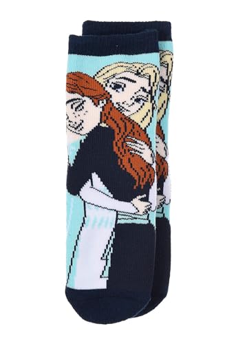 Sun City Frozen - Die Eiskönigin Socken Anti-Rutsch-Socken Stopper-Socken Mädchen Kinder (Türkis, EU Schuhgrößensystem, Grundschulkind, Numerisch (von/bis), M, 23, 26) von Sun City