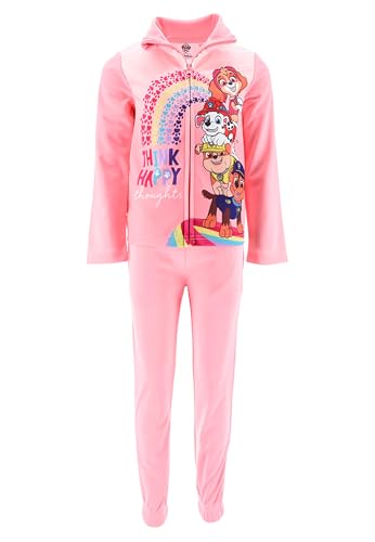 Sun City Mädchen Sportanzug Mit Paw Patrol/Frozen Trainingsanzug Sweat-Jacke mit Jogging-Hose Freizeitanzug Reißverschluss Kapuzenpullover Paw Patrol Hellrosa 6 jahre von Sun City