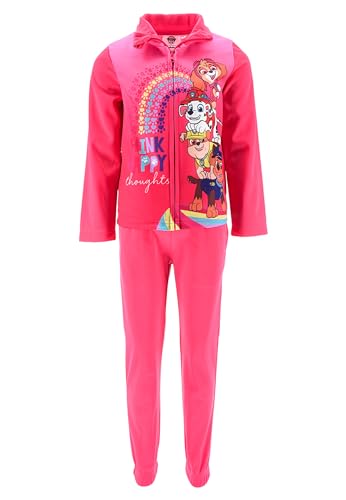 Sun City Mädchen Sportanzug Mit Paw Patrol/Frozen Trainingsanzug Sweat-Jacke mit Jogging-Hose Freizeitanzug Reißverschluss Kapuzenpullover Paw Patrol Rosa 5 jahre von Sun City