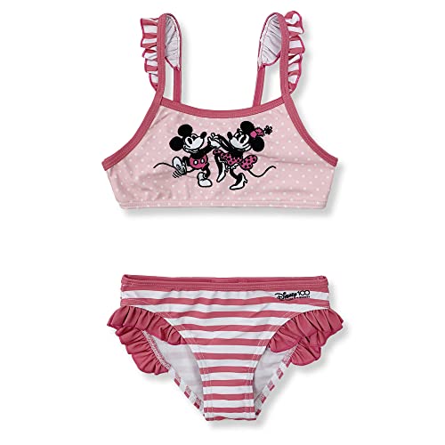 Sun City Minnie Mouse 100 Jahre Retro Bikini Bade-Set Badeanzug Bademode (as3, Numeric, Numeric_116, Regular) von Sun City