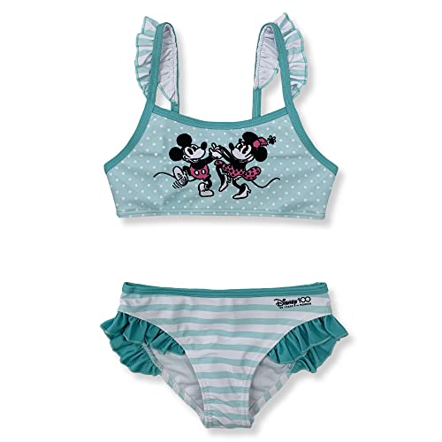 Sun City Minnie Mouse 100 Jahre Retro Bikini Bade-Set Badeanzug Bademode (as3, Numeric, Numeric_98, Regular) von Sun City