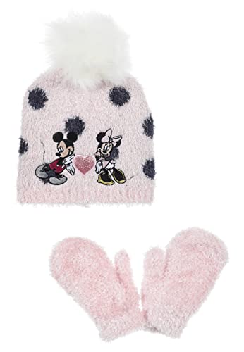 Sun City Minnie Mouse Baby Winter Set 2 tlg. Mütze & Handschuhe Mädchen, Farbe:Rosa, Größe:48 von Sun City