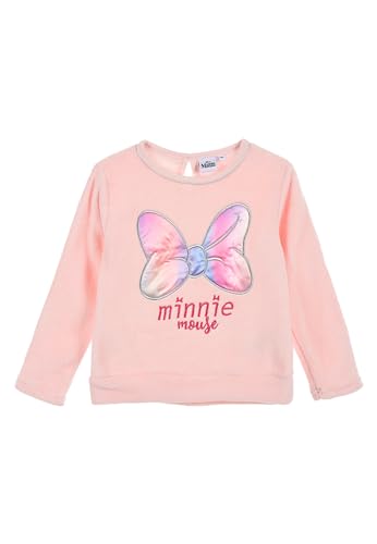 Sun City Minnie Mouse Kinder Mädchen Fleece Pullover Sweat-Shirt Sweater, Farbe:Pink, Größe Kids:104 von Sun City