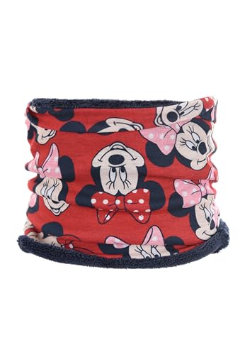 Sun City Minnie Mouse Kinder Mädchen Fleece Schlauchschal Winter-Schal, Farbe:Rot von Sun City