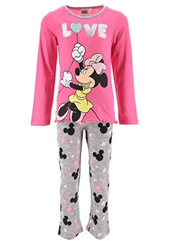 Sun City Minnie Mouse Kinder Mädchen Schlafanzug Kinder Pyjama Langarm Shirt + Schlaf-Hose, Farbe:Rosa, Größe Kids:98 von Sun City