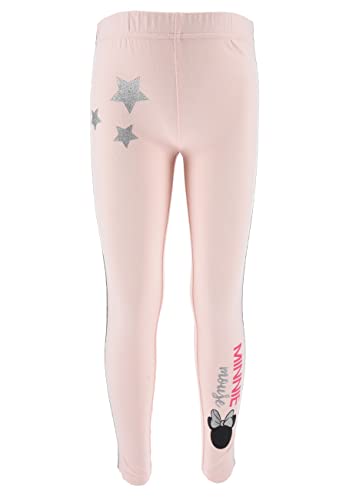 Sun City Minnie Mouse Mädchen Kinder Leggings Sporthose Elastische Hose, Farbe:Pink, Größe Kids:128 von Sun City