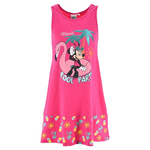 Sun City Minnie Mouse Sommerkleid Kleid Ärmellos (as3, Numeric, Numeric_128, Regular, Pink) von Sun City