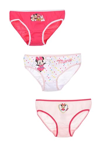 Sun City Minnie Mouse Unterhosen Schlüpfer Slips 3er Pack Kinder Mädchen (DE/NL/SE/PL, Numerisch, 110, 116, Regular, Mehrfarbig) von Sun City