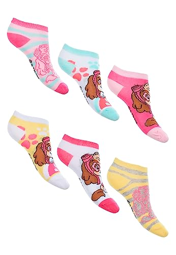 Sun City Paw Patrol Skye Kinder Mädchen Sneaker Socken 6 Paar Strümpfe Paket, Größe:31/34 von Sun City