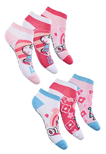 Sun City Peppa Pig Mädchen Sneaker Socken Strümpfe 6 Paar Set für Kinder (27-30) von Sun City