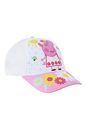 Sun City Peppa Wutz Pig Baseball-Cap Mütze Kappe Sommer-Hut (as3, Numeric, Numeric_52, Weiß) von Sun City