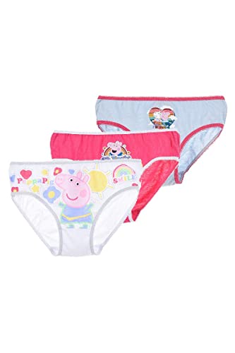 Sun City Peppa Wutz Pig Kinder Unterhosen Mädchen Schlüpfer Slips 3er Pack, Größe:116-128 von Sun City