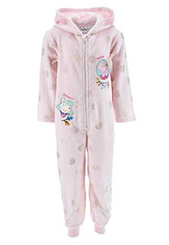 Sun City Peppa Wutz Pig Mädchen Schlafanzug Kinder Pyjama Overall Jumpsuit, Farbe:Rosa, Größe Kids:104 von Sun City