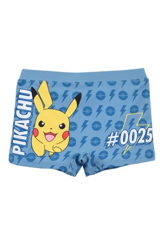 Sun City Pikachu Pokémon Badeshorts für Kinder und Jugendliche, blau, 10 Jahre von Sun City