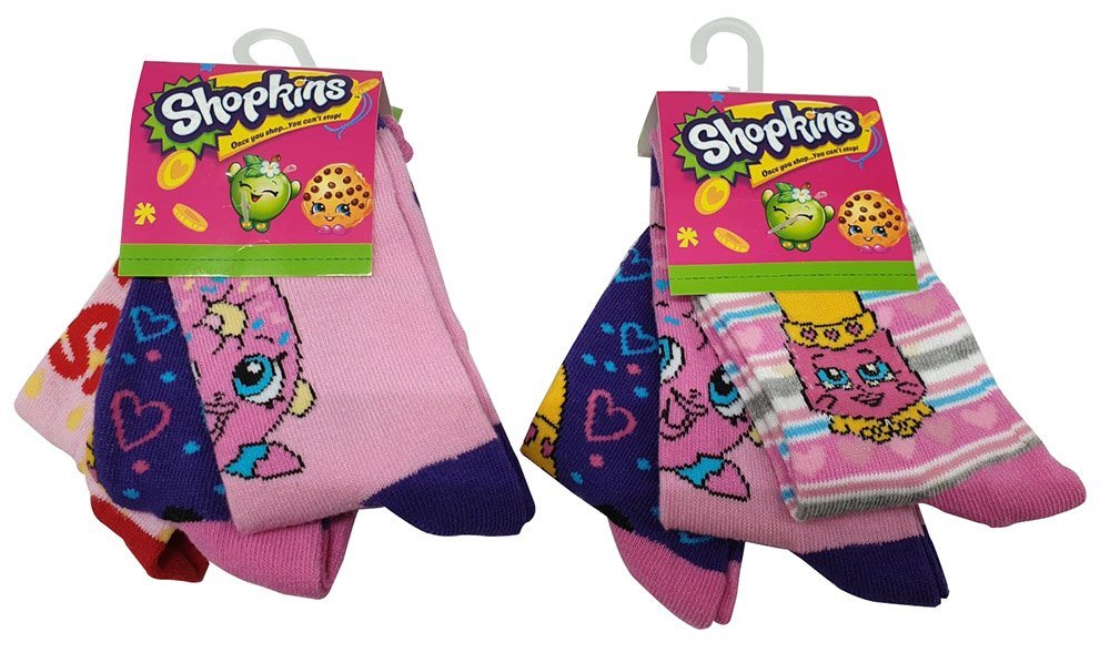 Sun City Socken Shopkins Mädchen Socken 6er Pack Mehrfarbig (23/26 von Sun City