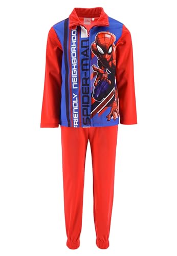 Sun City Spider-Man Kinder Jungen Sweat-Jacke mit Jogging-Hose Jogging-Anzug Trainings-Anzug, Farbe:Rot, Größe Kids:104 von Sun City