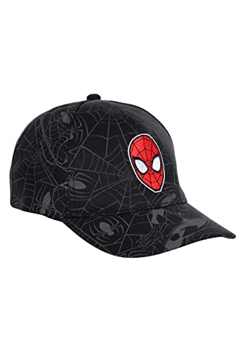 Sun City Spider-Man Kinder Kappe Jungen Baseball-Cap Mütze Sommer-Hut, Farbe:Schwarz, Größe:54 von Sun City