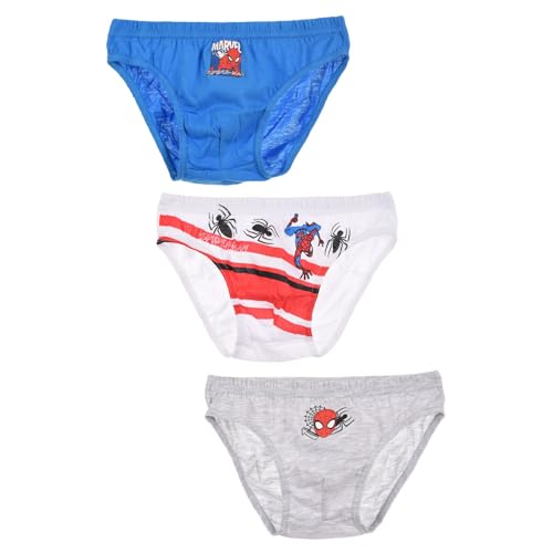 Sun City Spider-Man Unterhosen Schlüpfer Slips 3er Set Jungen Kinder (DE/NL/SE/PL, Numerisch, 116, 128, Regular, Mehrfarbig) von Sun City