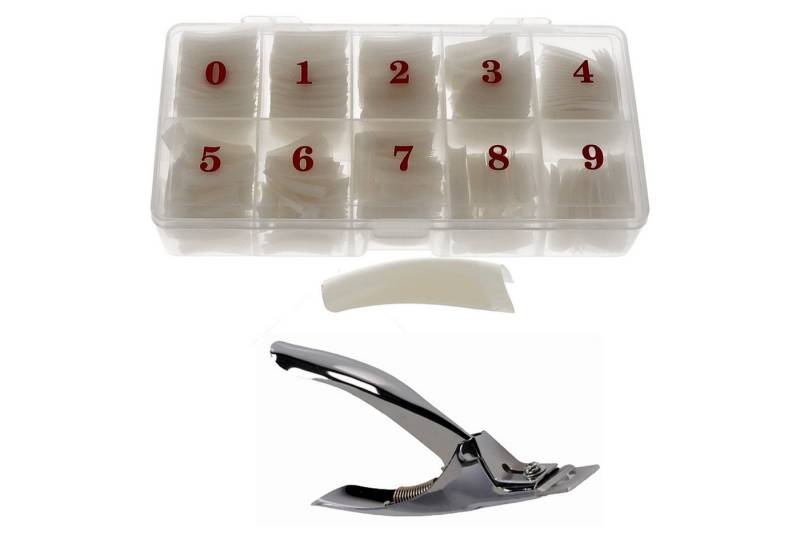 Sun Garden Nails Nageldesign Zubehör Nail Tips - E Tips 500 inkl. Cutter - Nail Tips - Nagelschneider - kün von Sun Garden Nails