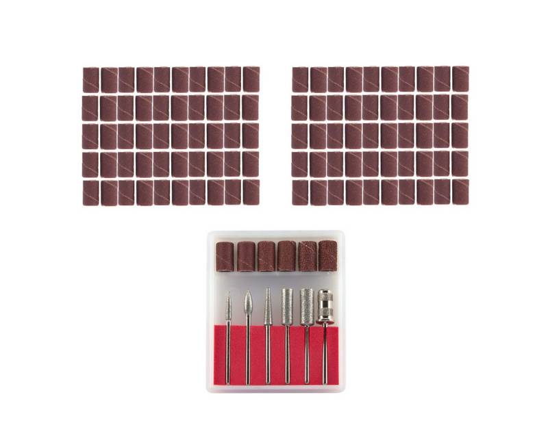 Sun Garden Nails Nageldesign Zubehör SparSet: Nail Bitset + 100 Nagelfräser Schleifhülsen FEIN 180# Körnung, spart mühsame Feilarbeit von Sun Garden Nails