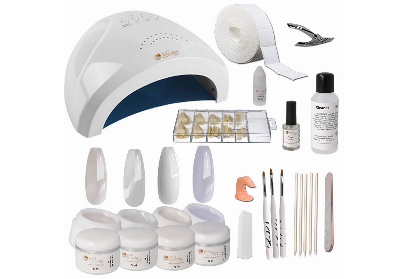 Sun Garden Nails Nagellack-Set Starterset Nail - 20tlg. Set für professionelles Nageldesign von Sun Garden Nails